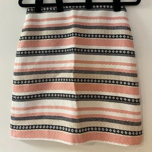 Loft Pencil / A Line Patterned Skirt